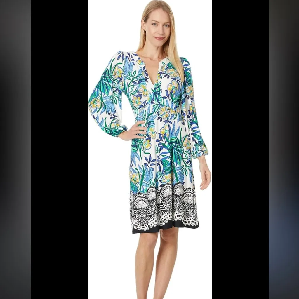 Lilly Pulitzer Wexlee 3/4 sleeve dress Multi golden hour glam knit dress 16 - Image 5