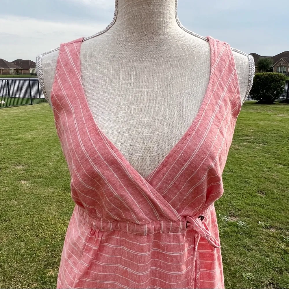 Patagonia Island Hemp Crossover Sleeveless Stripe Dress - Image 2