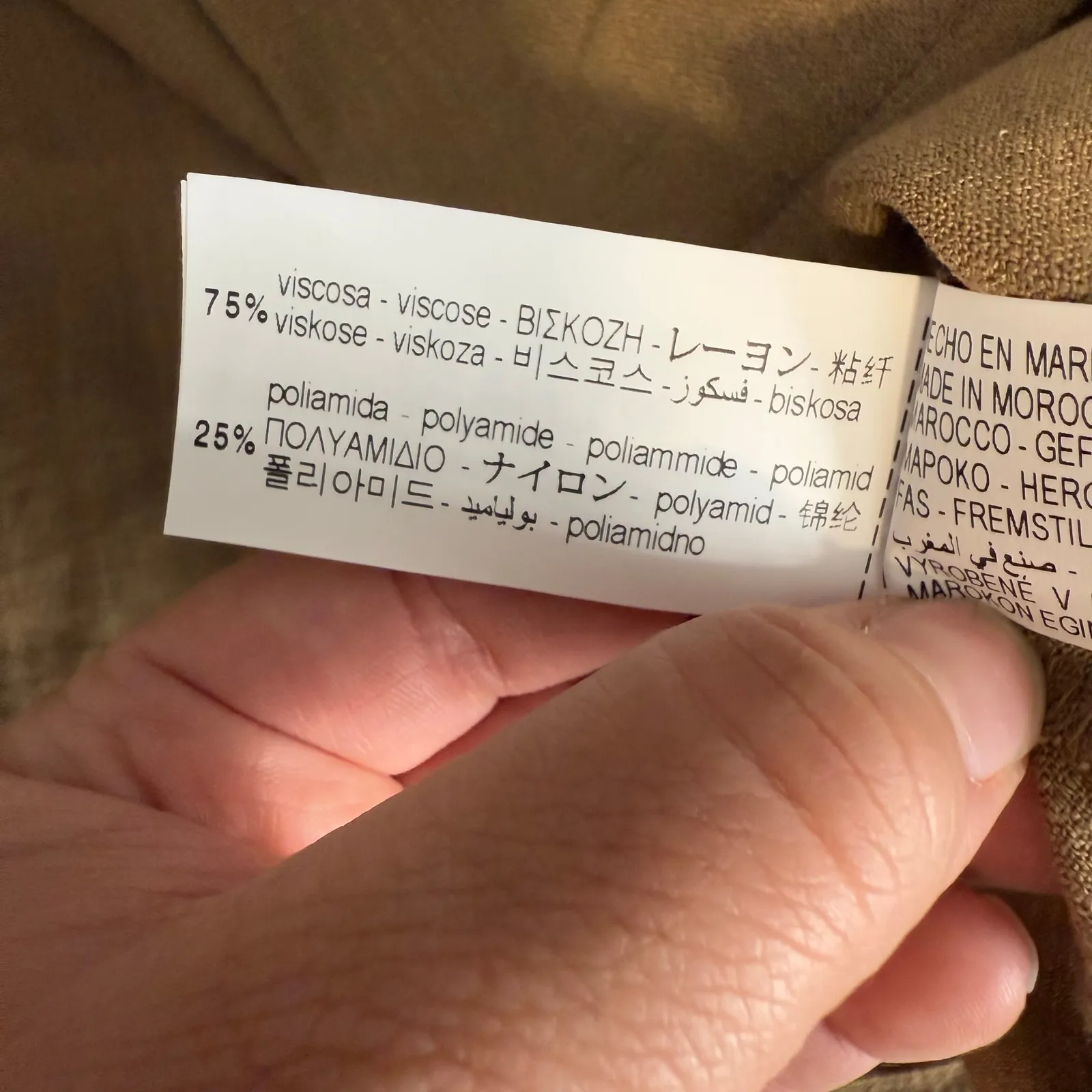 Zara Crossover Short Shirt, Brown, S - Image 5