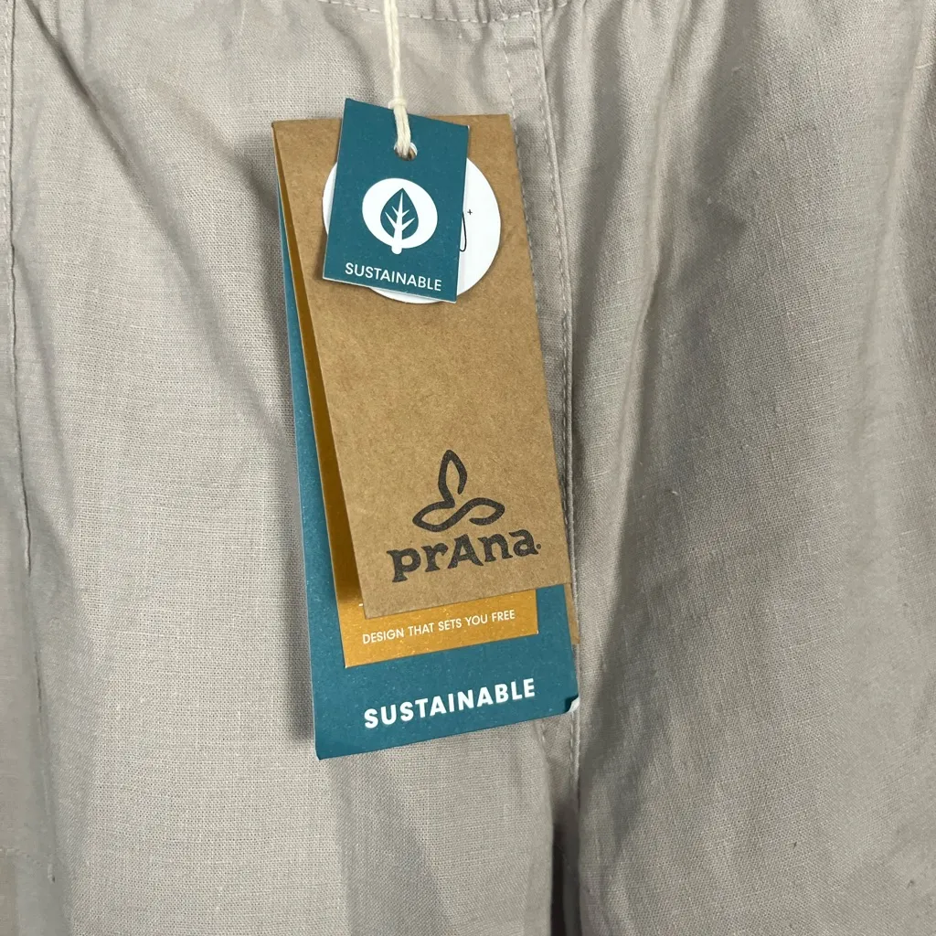 New prAna Mantra Hemp Yoga Pants in oatmeal size XL - Image 3