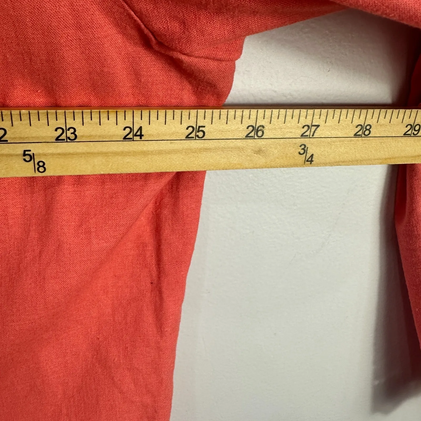 Susan Graver 1X Coral Linen Blend Eyelet Button Jacket Boho Cottagecore Romantic - Image 6