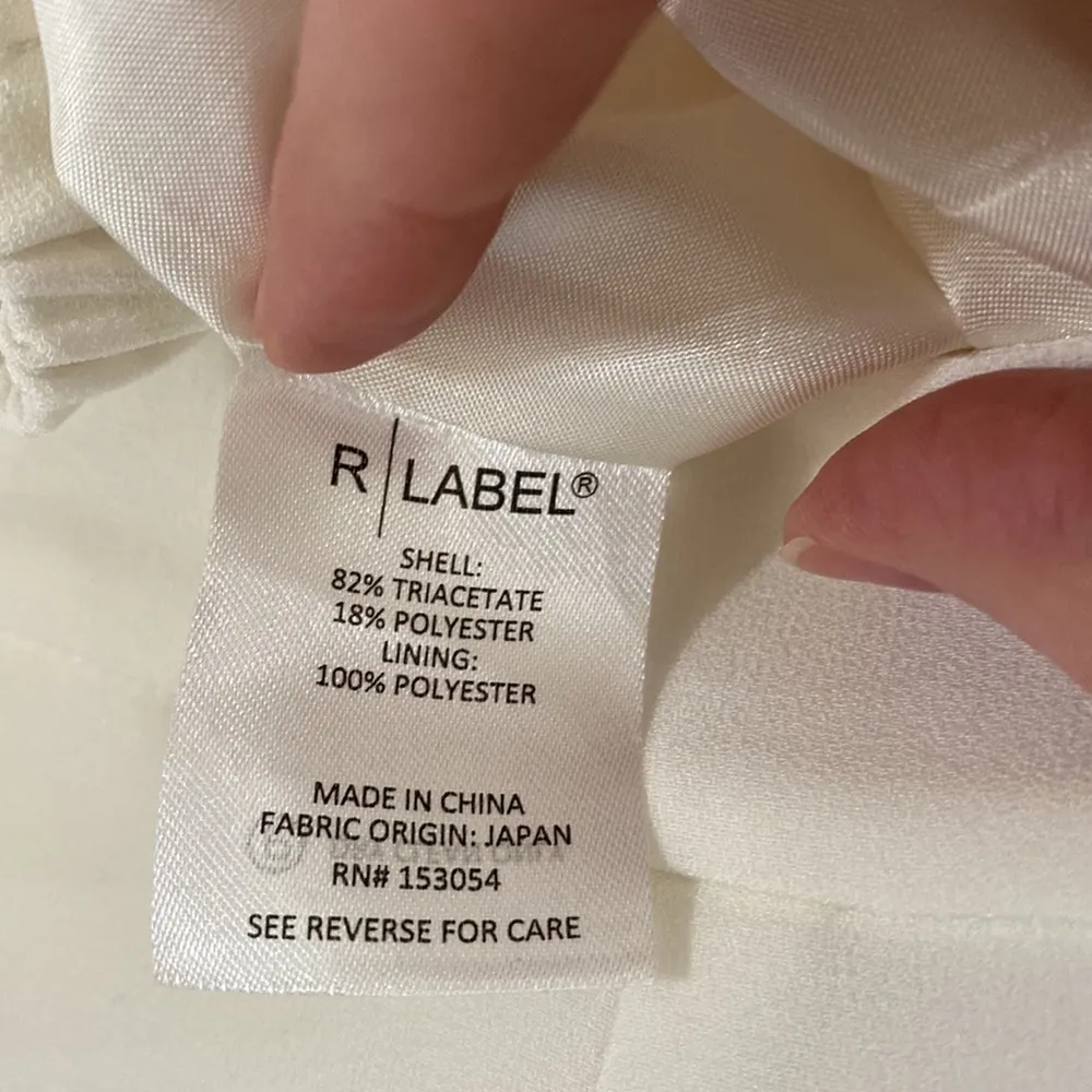 R Label | the Reset Japanese fabric crepe Modern joggers in Ivory size XS White - Image 10