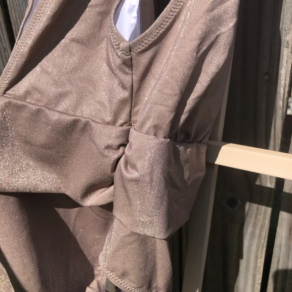 Gottex Sexy one piece metallic gold Shimmer Swimwear 12 - Image 12