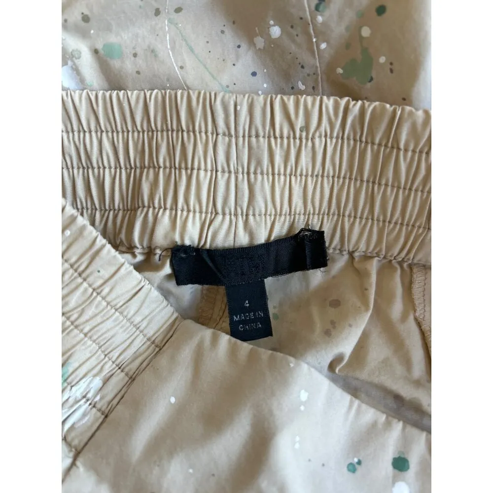 ATM Anthony Thomas Melillo Cotton Poplin Wide Leg Cropped Pants Butter Combo 4 Tan - Image 11