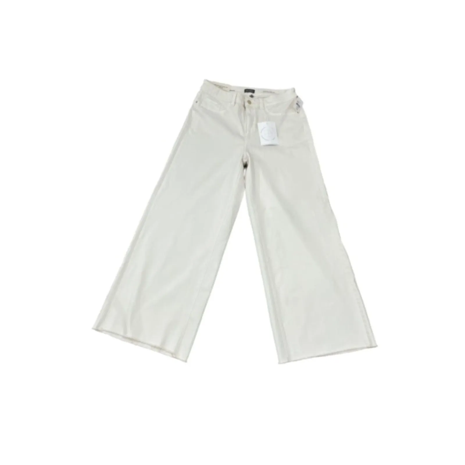 NWT DL1961 Hepburn Wide Leg High Rise Vintage 31" Eggshell Jeans Plus Size 16W - Image 2