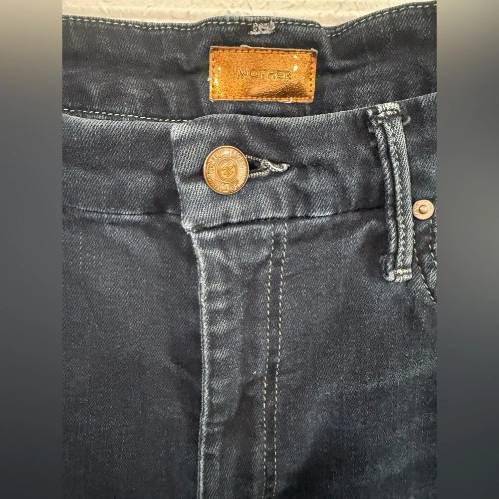 Mother High Waisted Looker Skinny Jeans Coffee Tea or Me Sz 30 Blue - Image 4