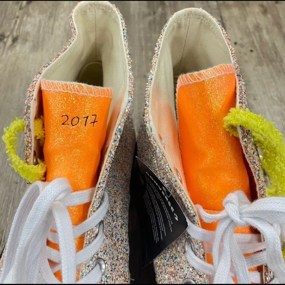 Converse  X J.W. Anderson Glitter Hightop Shoes - Image 4