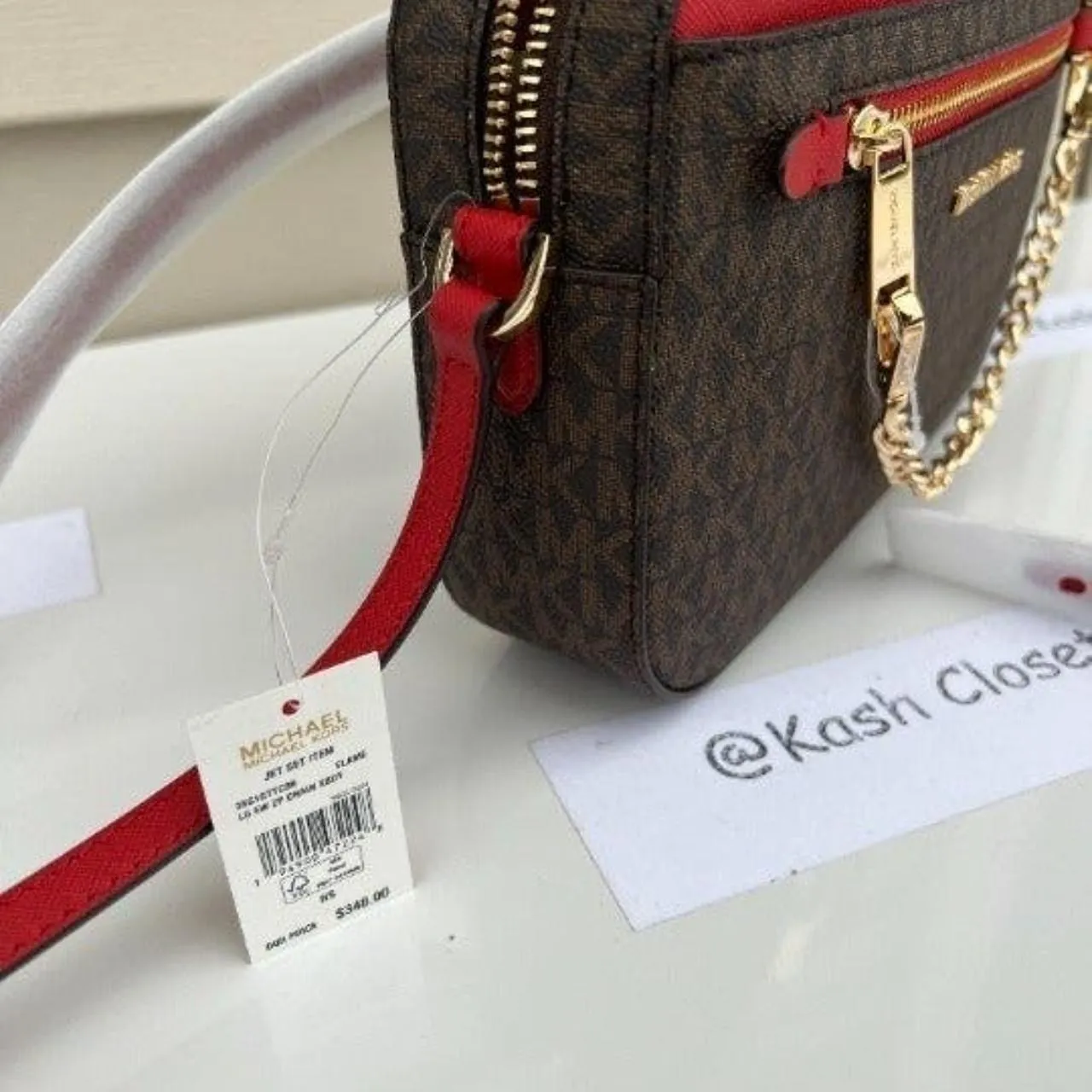 Michael Kors Flame Chain Crossbody Bag - Image 8