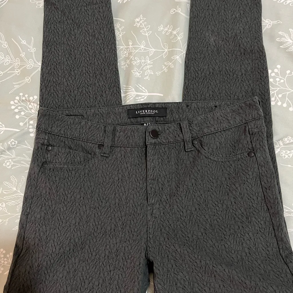 Liverpool Jeans Company Dk Spruce Textured Pants Trouser Sz 8 / 29 - Image 3