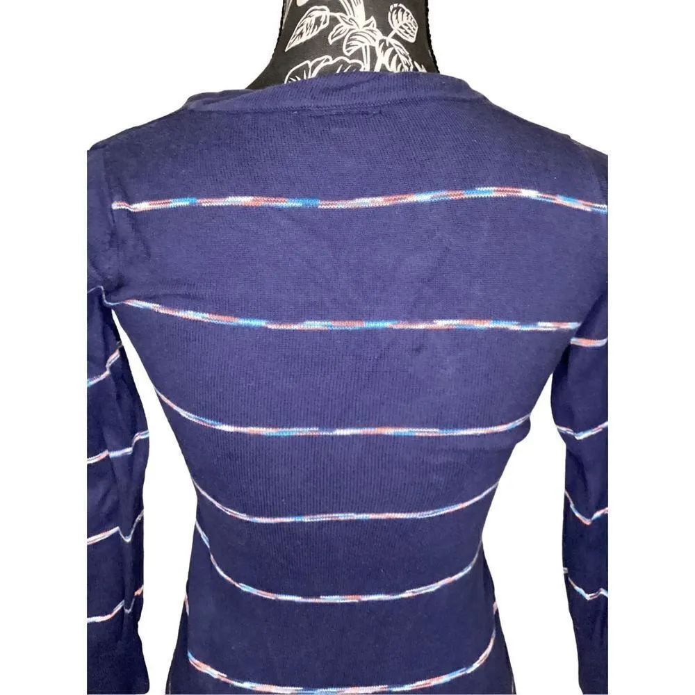 Vintage Mossimo Supply Co Striped Cardigan Blue Size M - Image 5