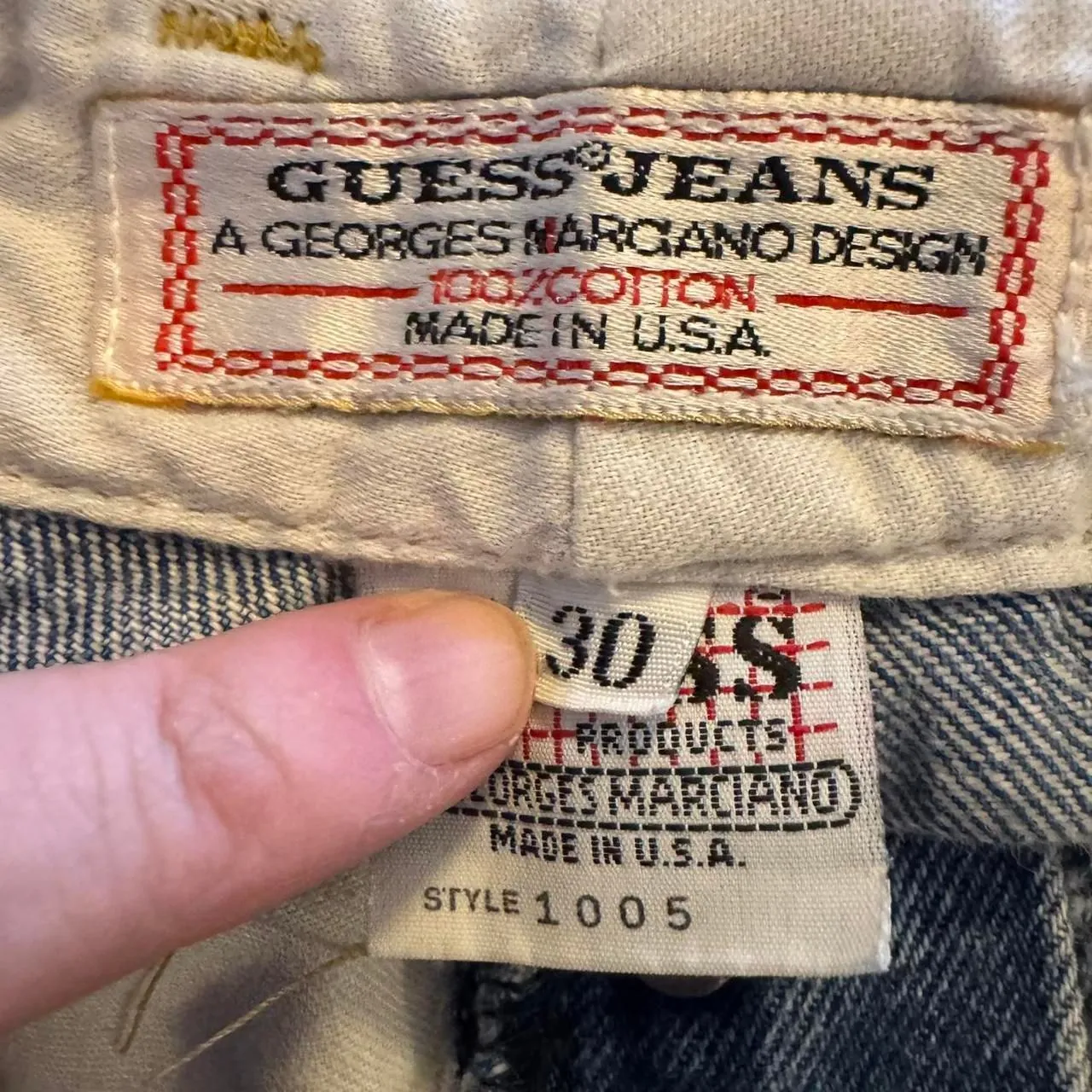 Vintage Guess by Marciano USA Acid Wash Mom Jeans High Rise Tapered Leg Sz 30 - Image 7