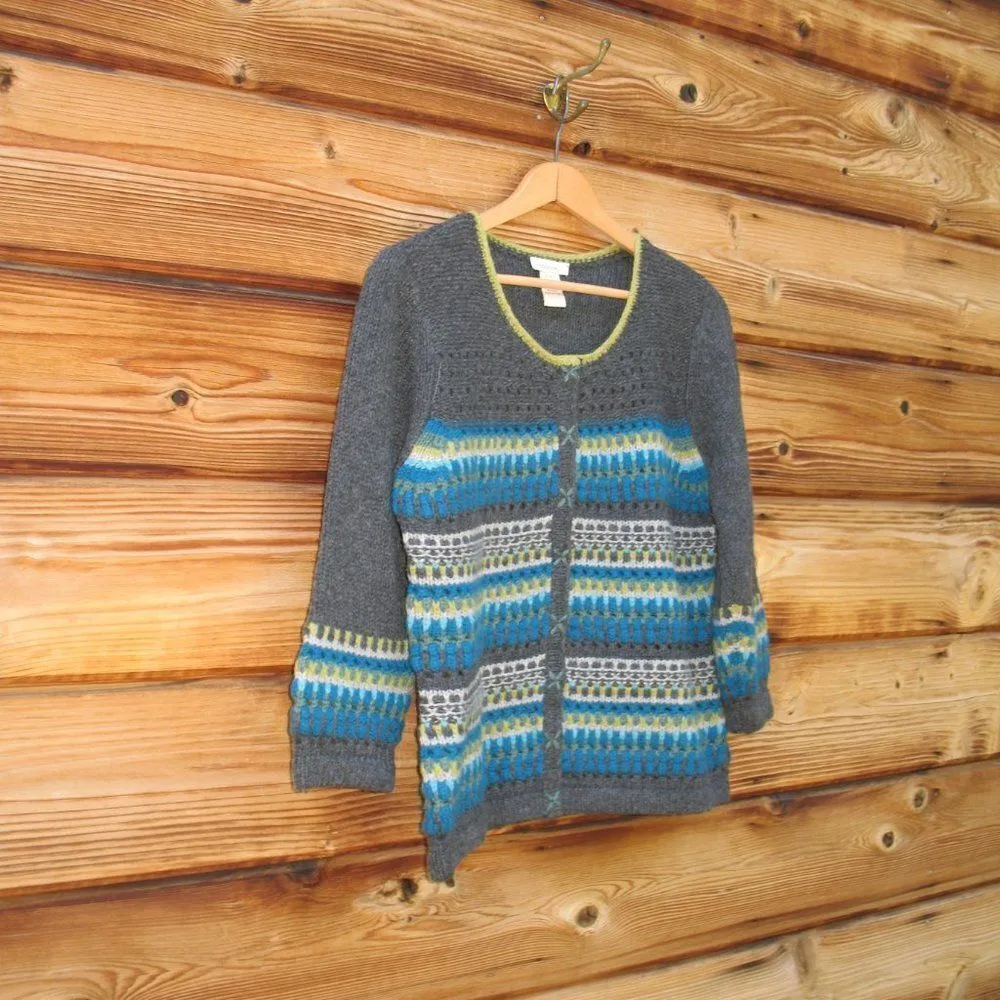 Sundance Katrina Wool Blend Snap Front Cardigan Sweater - Image 3