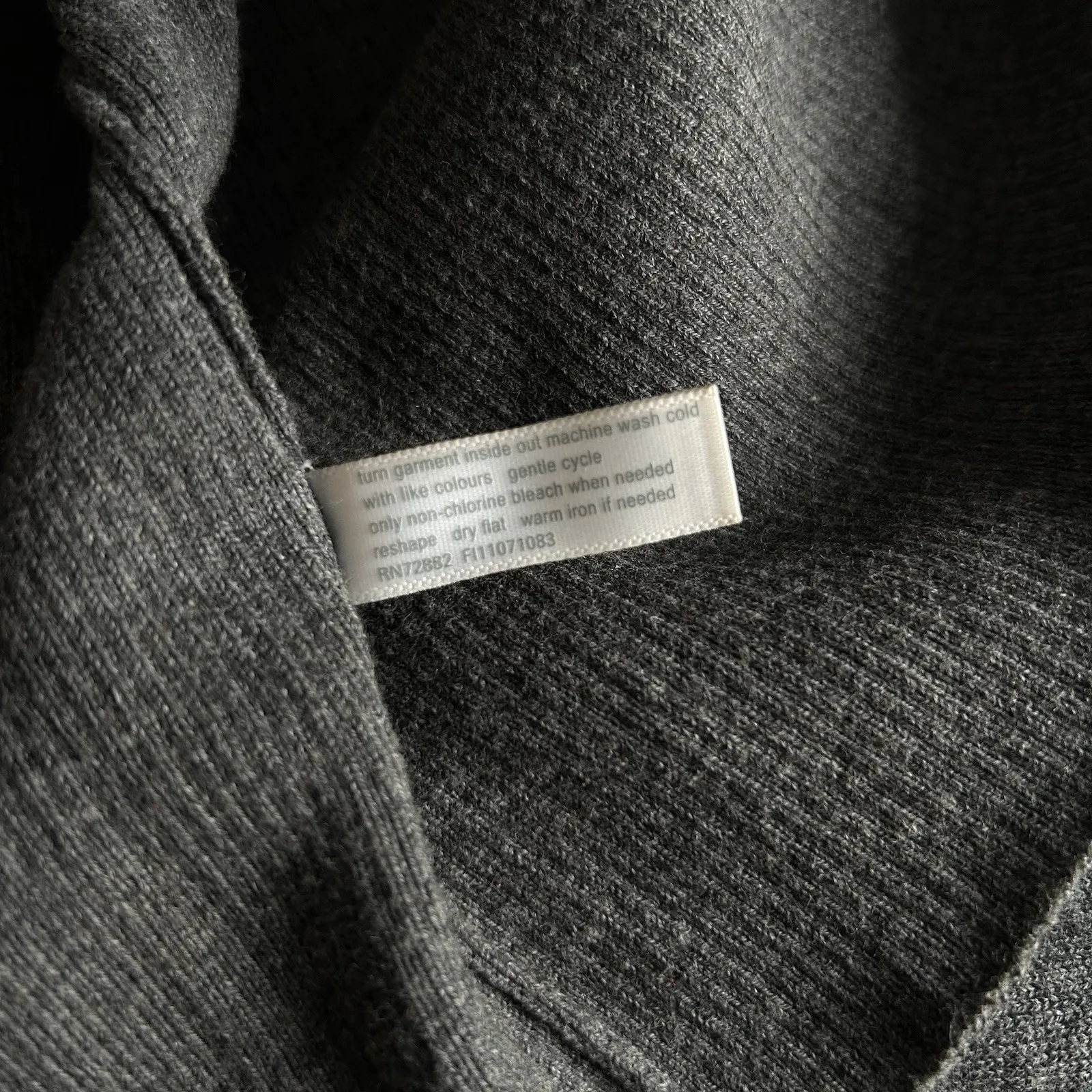 Fashion Bug Women's XL Charcoal Gray Sweater Button Up 3/4 Sleeve Ruffle front - Image 7