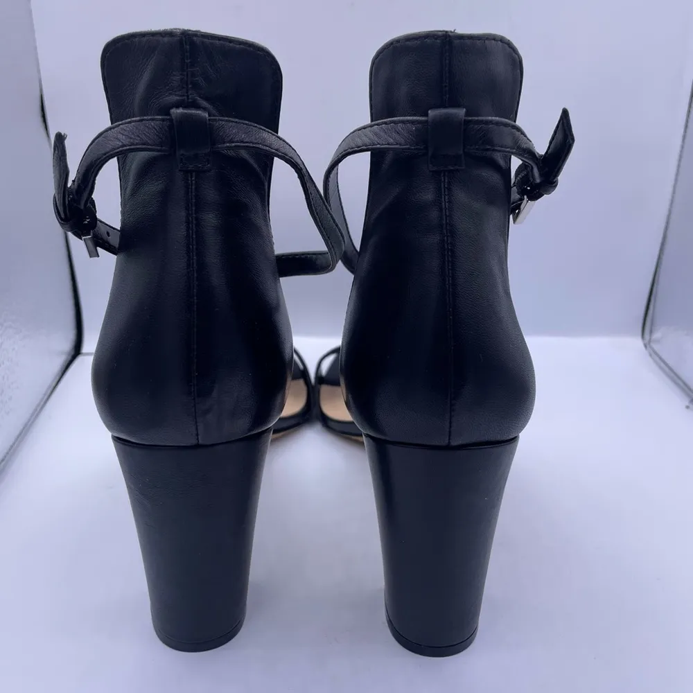 Corlina ankle strap block heel leather sandals women Size 13 - Image 6