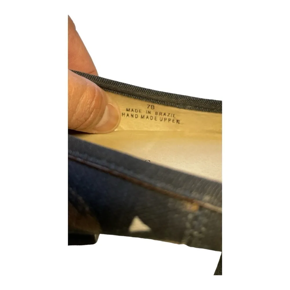 Talbots black and brown slip on flats size 7B - Image 9