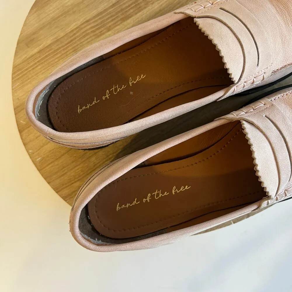 Band of the Free Alder Pale Pink Soft Leather Made in India Size 11 Loafer Shoe - Image 11