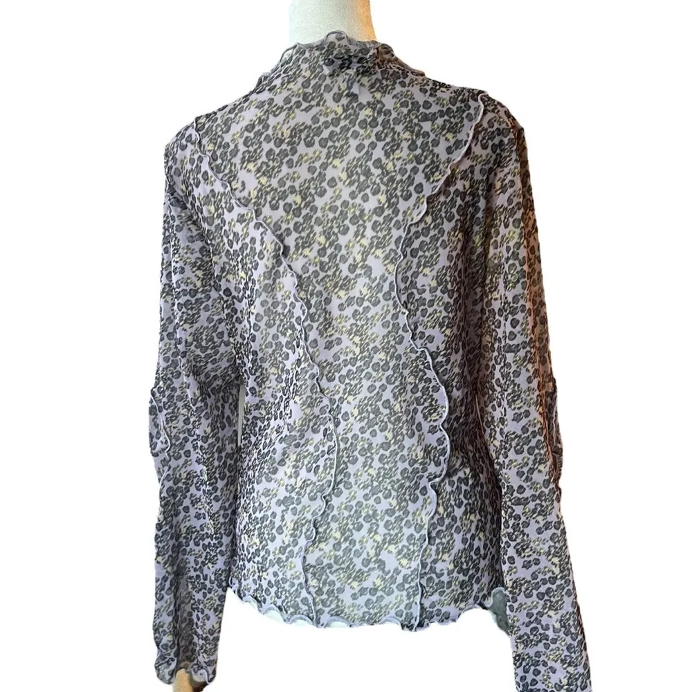 & OTHER STORIES printed mesh babylock top - Image 3