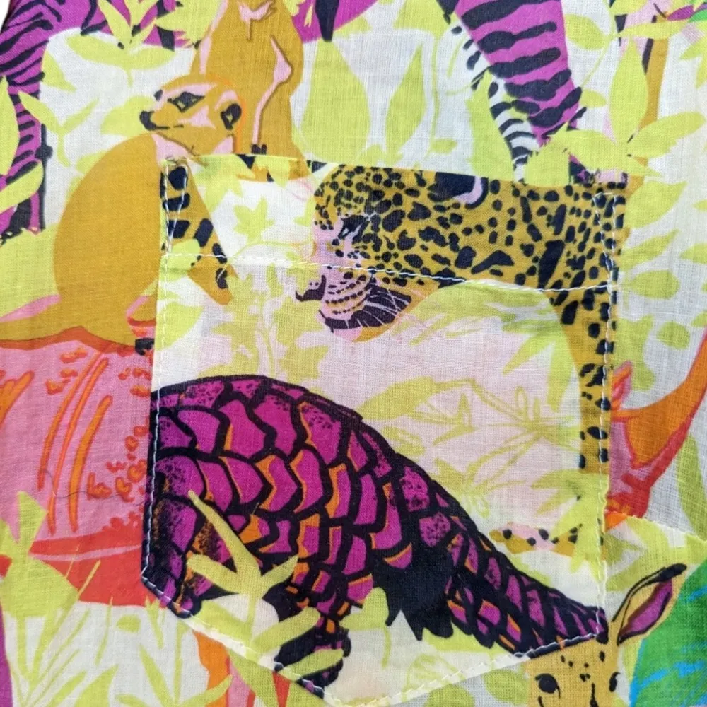 J.Crew Classic Popover Top in Ratti Safari Print size 00 - Image 4