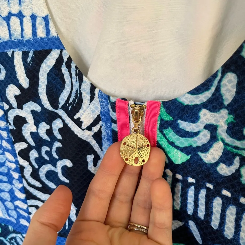 [Lilly Pulitzer] Mila Deep Indigo Stretch Shift Dress- Size 2 - Image 6