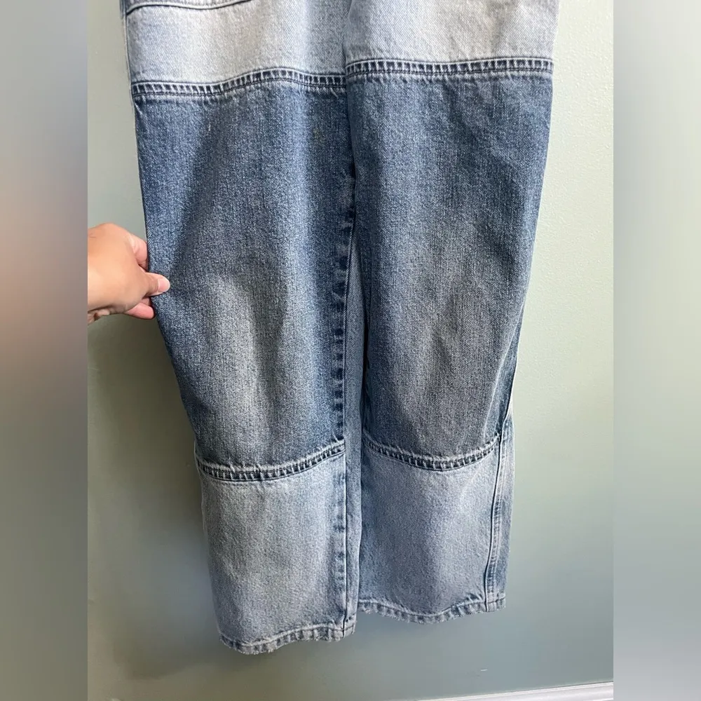 Urban Outfitters BDG Jackson Denim Overalls Patchwork Front Bib Pocket SZ S - Image 4