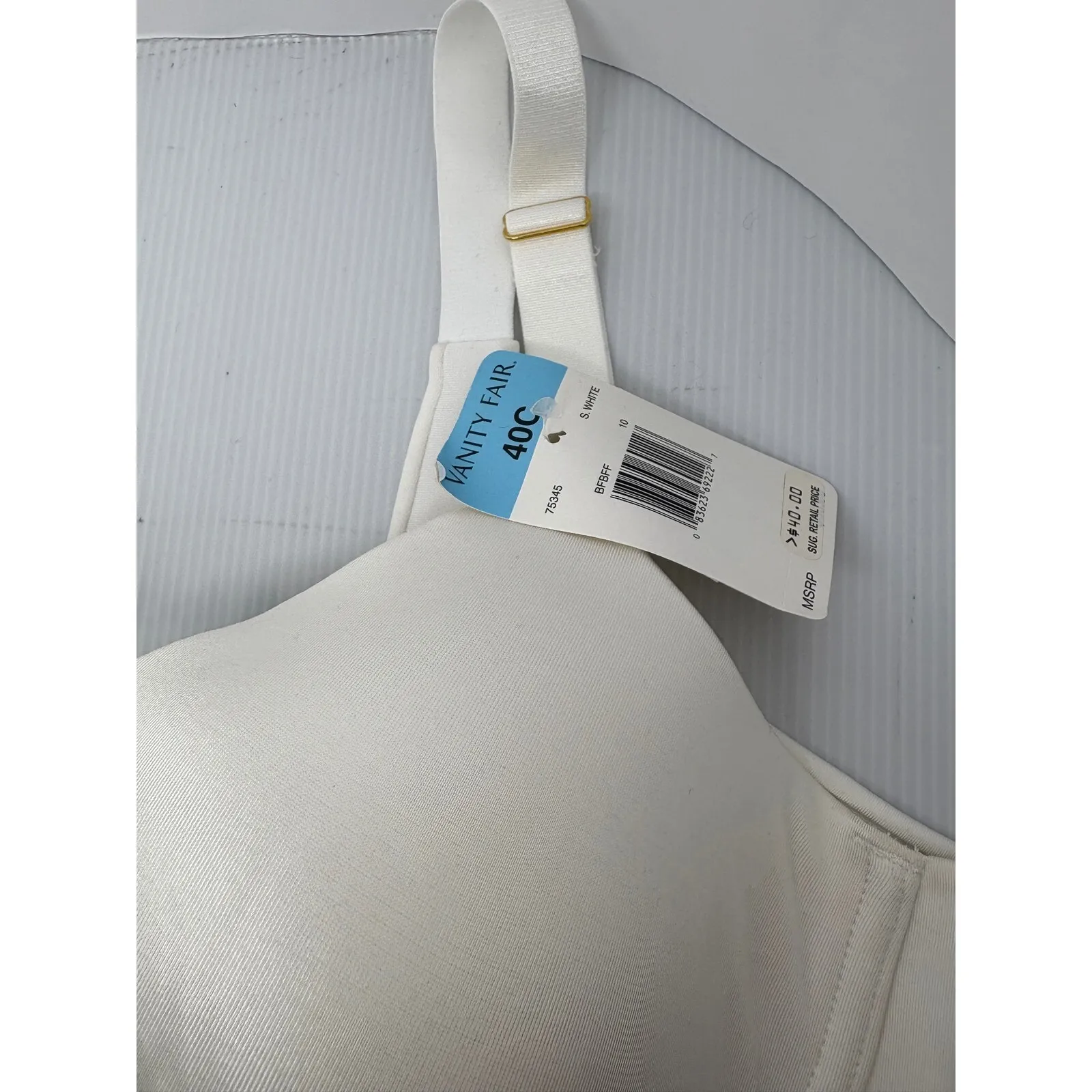 NEW Vanity‎ Fair Full Coverage Underwire Bra Adjustable Straps White 40C - Image 7