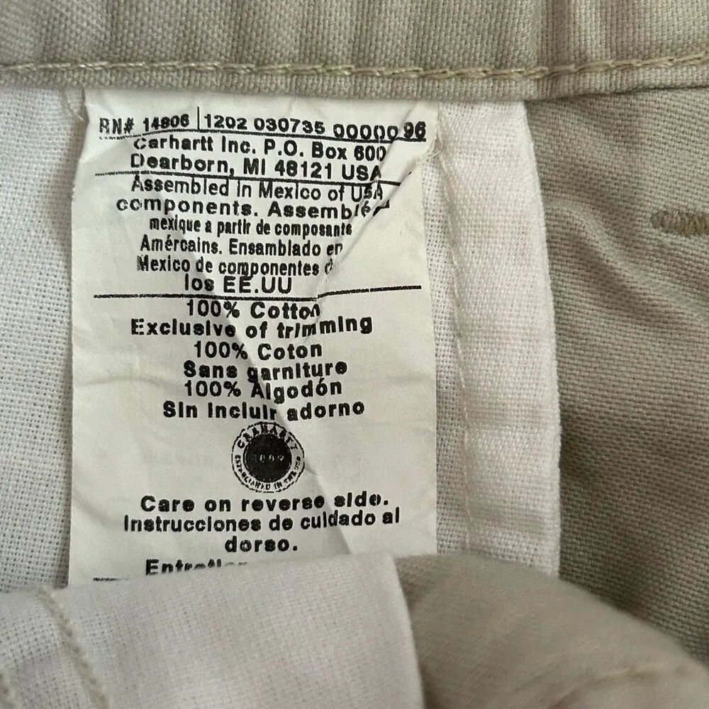 Carhartt Cargo Work Shorts Men’s 28 Khaki Beige Cotton Workwear Utility Pockets - Image 11