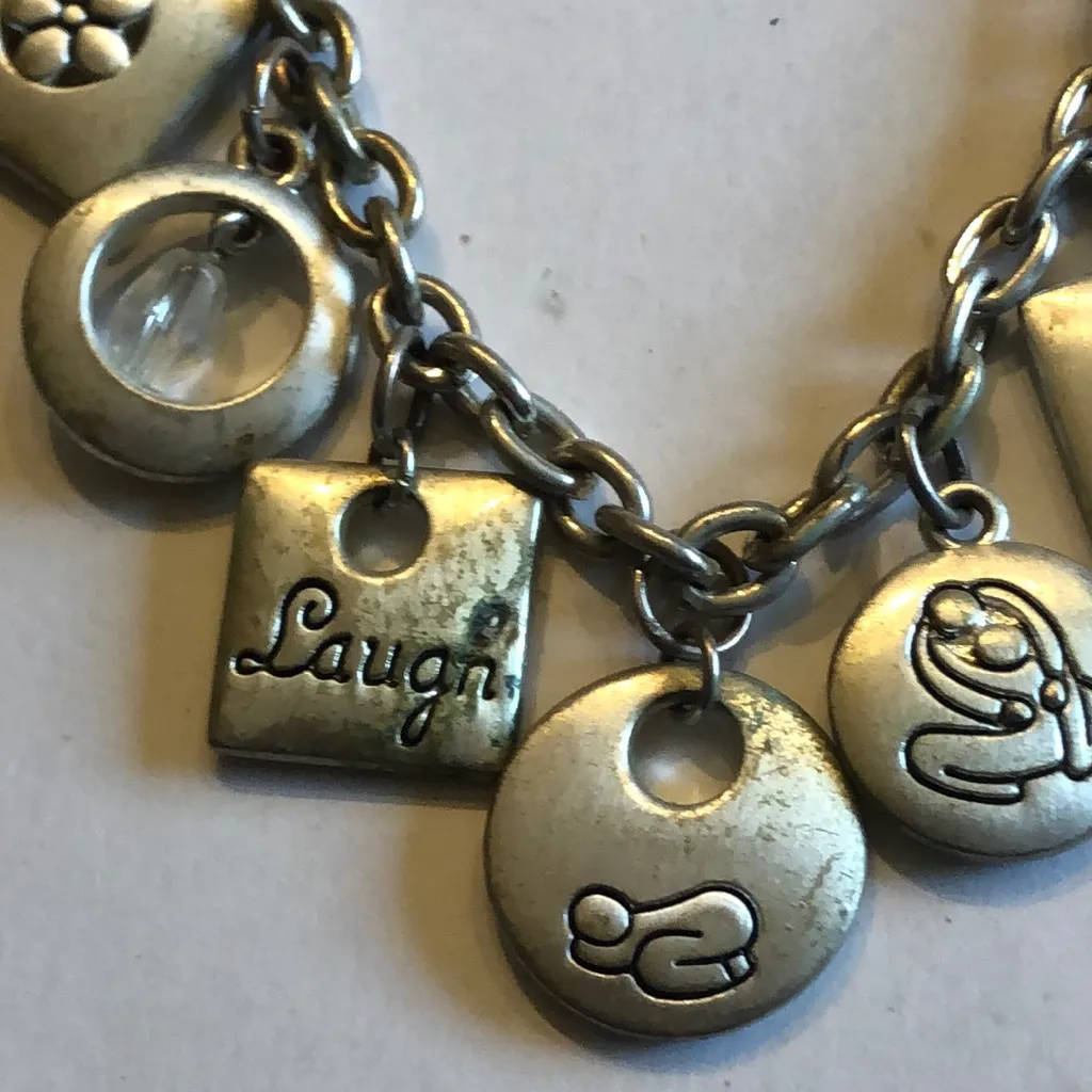 Seasons of Life Satin Silver Tone Mother Charm Bracelet - Image 8