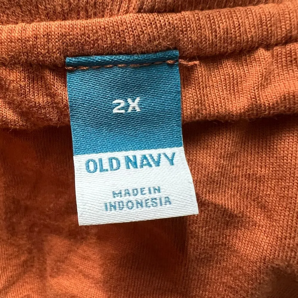 Old Navy Womens Dress 2X Knot Front Strapless Popover Stretch Midi Boho Beachy - Image 2