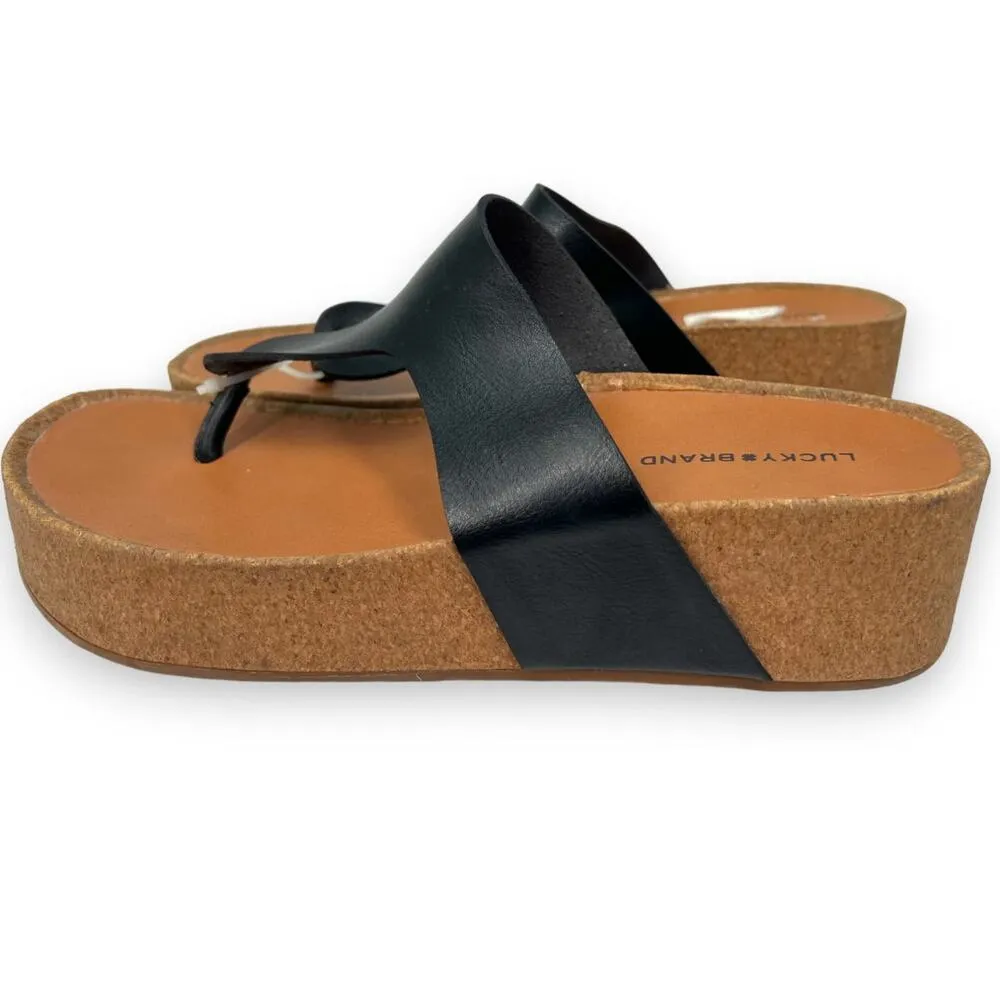 Lucky Brand | Size 9 | Lizabi Sandal Slip-On Cork Sole Platform Flip Flop Slide - Image 2