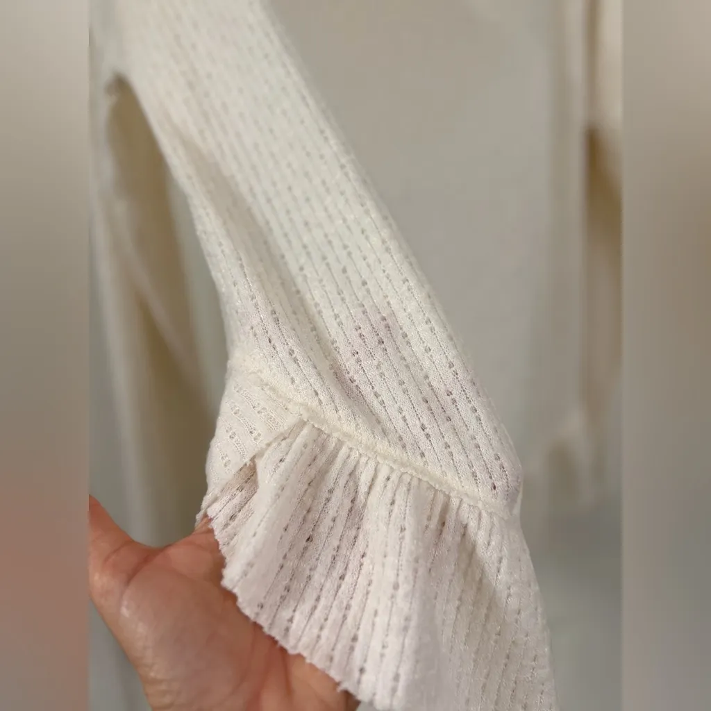 Anthropologie Cream Turtleneck Sweater - Image 4