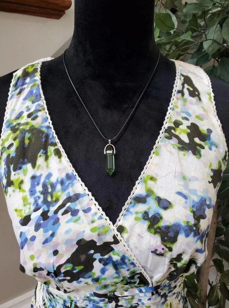 Jonathan Martin White Floral 100% Cotton Sleeveless V Neck Sheath Dress Medium - Image 2