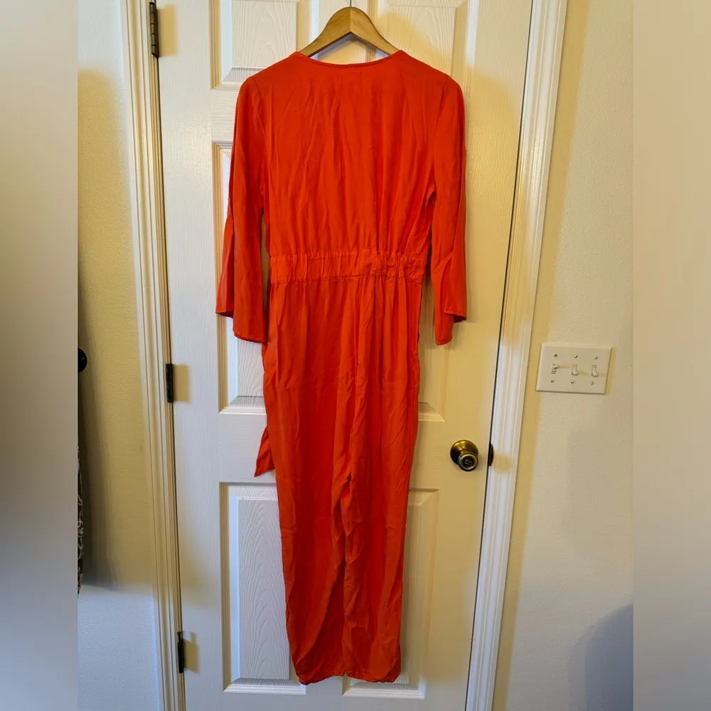 • Anthropologie • NWOT Amadi Women’s Coral Jumpsuit Size Small - Image 3