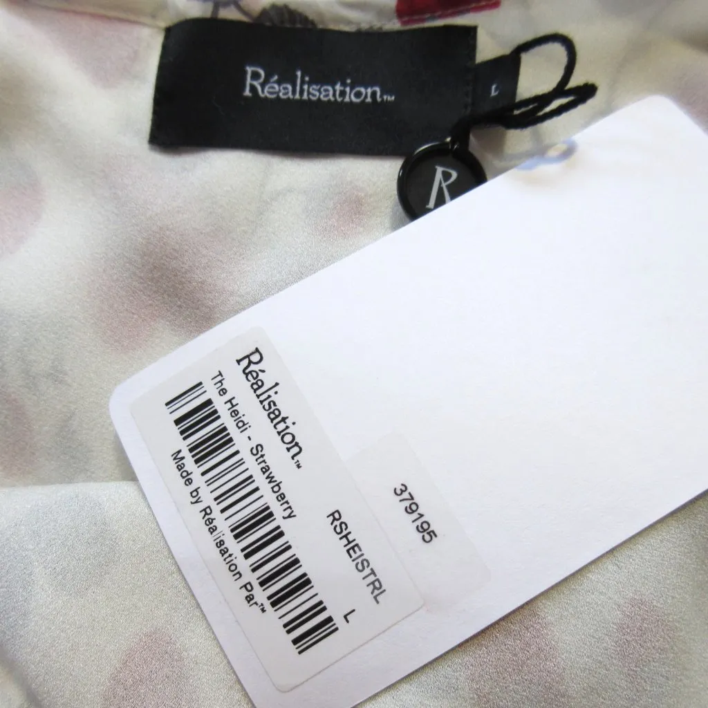 NWT Realisation Par Heidi in Fraise Strawberry Silk Maxi Sun Dress L $320 - Image 6