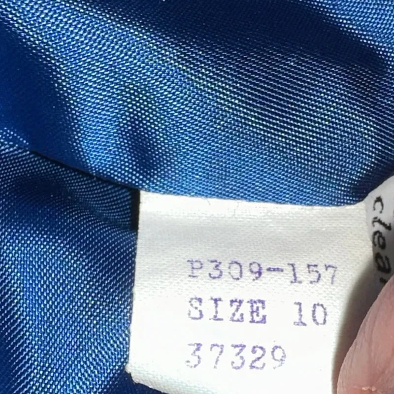 Pendleton Vintage Royal Blue Cropped Virgin Wool Button Front Jacket Petite - Image 4