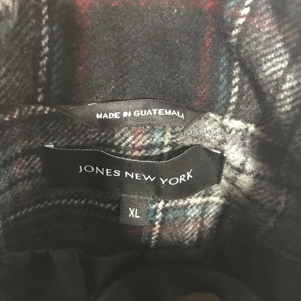 Jones New York Peacoat, Gray, Black, Green, Red, XLarge - Image 4