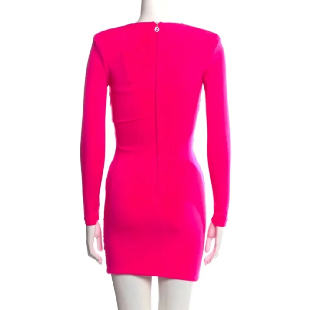 Nookie Australia Barbiecore Envy Elegant Pink Long Sleeve Dress NEW W TAGS Lux - Image 4