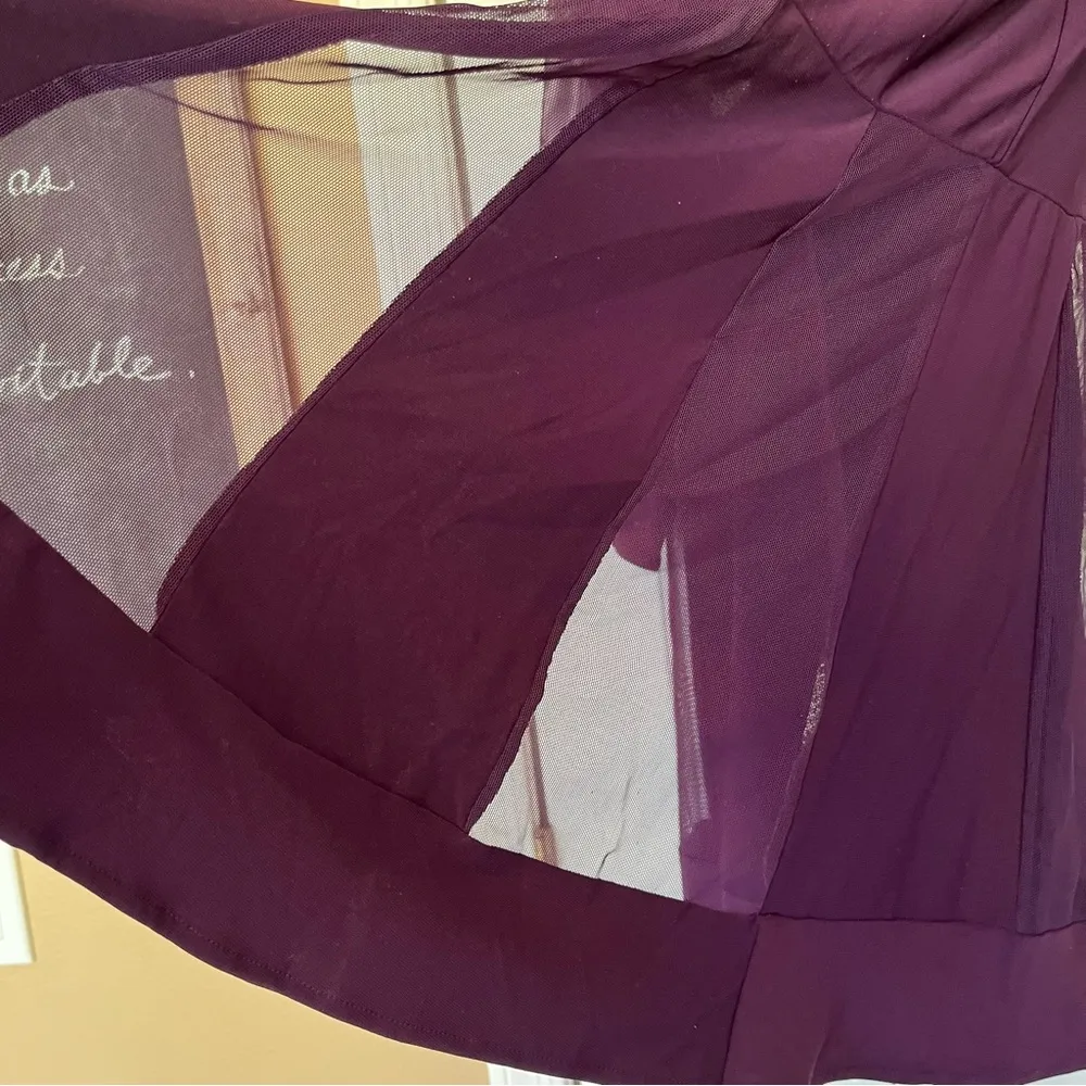 R & M Richards Vintage Open Front Top Duster Sheer Purple Long Sleeve XL  Loose - Image 8