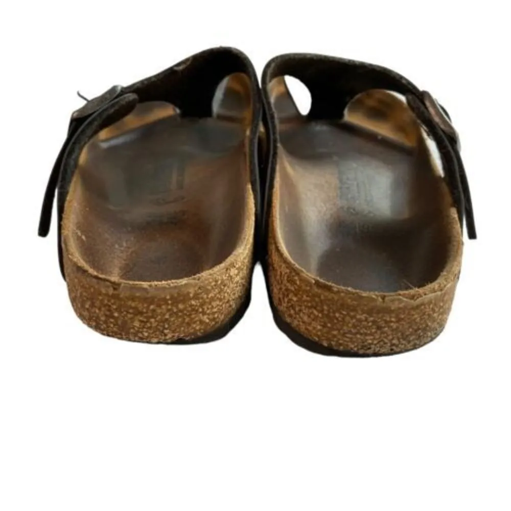 Birkenstock Gizeh Unisex Leather Sandal Icy Metallic Azure Blue EU 38 US W 7/7.5 - Image 11