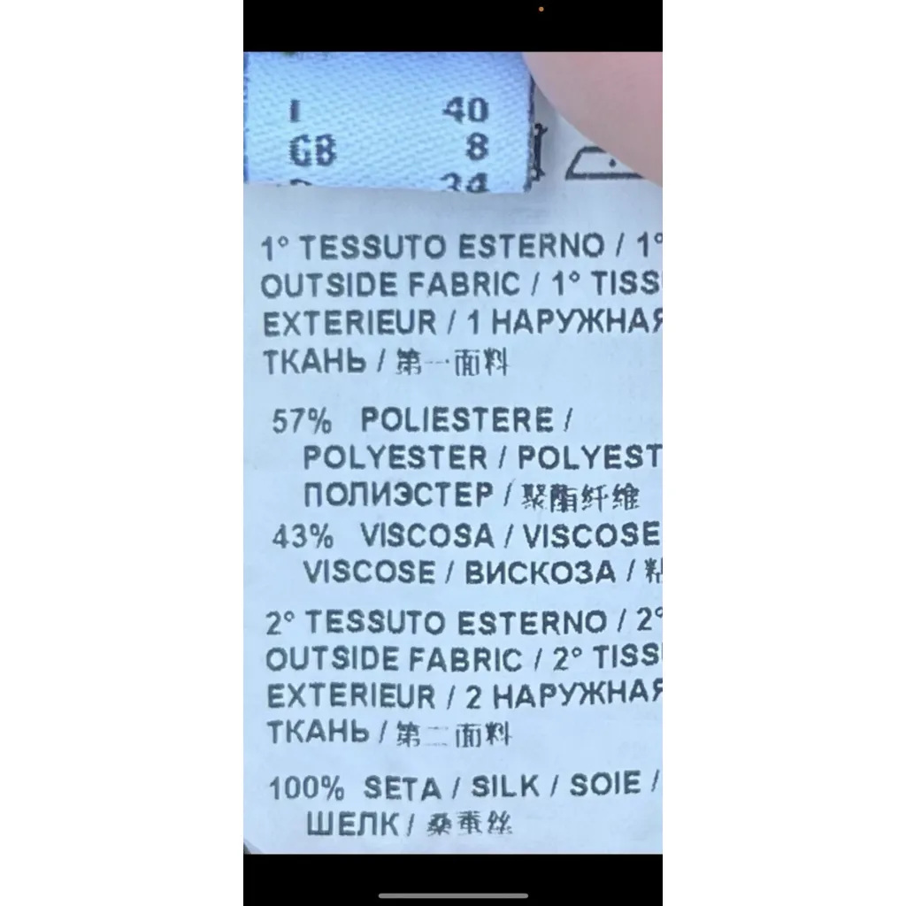 Pinko Black Ruffle Sleeve Sheer Panel Silk Blouse Size US 4 Made in Italy Luxury - Image 6