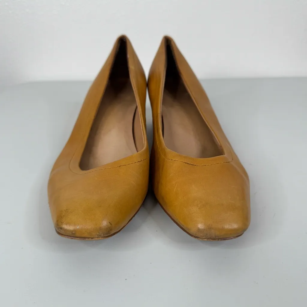 Madewell Brown Leather Pumps Size 8.5 - Image 2