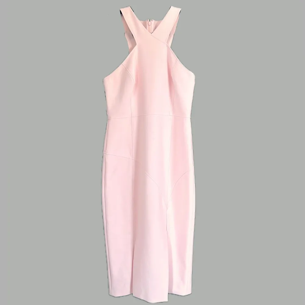 CINQ À SEPT
Woman Melina Cady Dress Baby Pink White Size 8 - Image 6