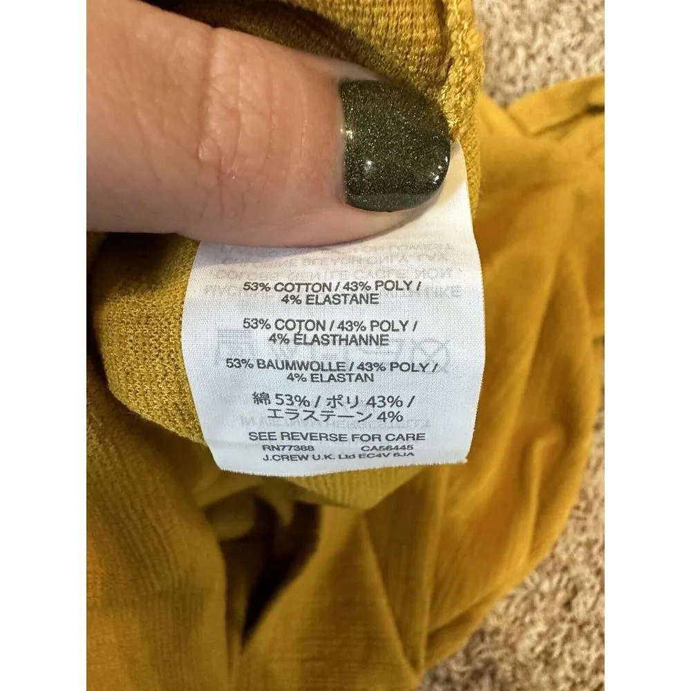 Madewell Top Womens Medium Mustard‎ Yellow Cold Shoulder Knit Shirt Blouse Tie - Image 6