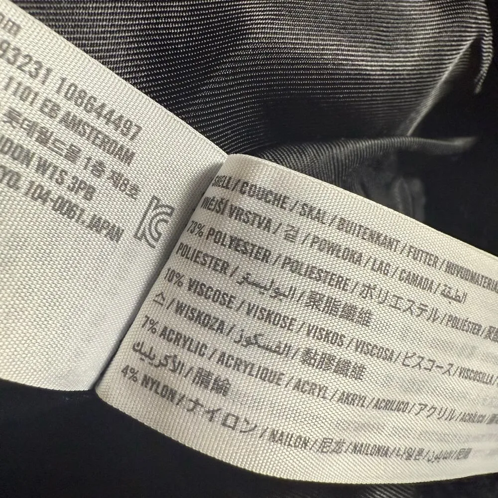 Abercrombie & Fitch Black Tweed Collarless Button Front Jacket Size Small - Image 10