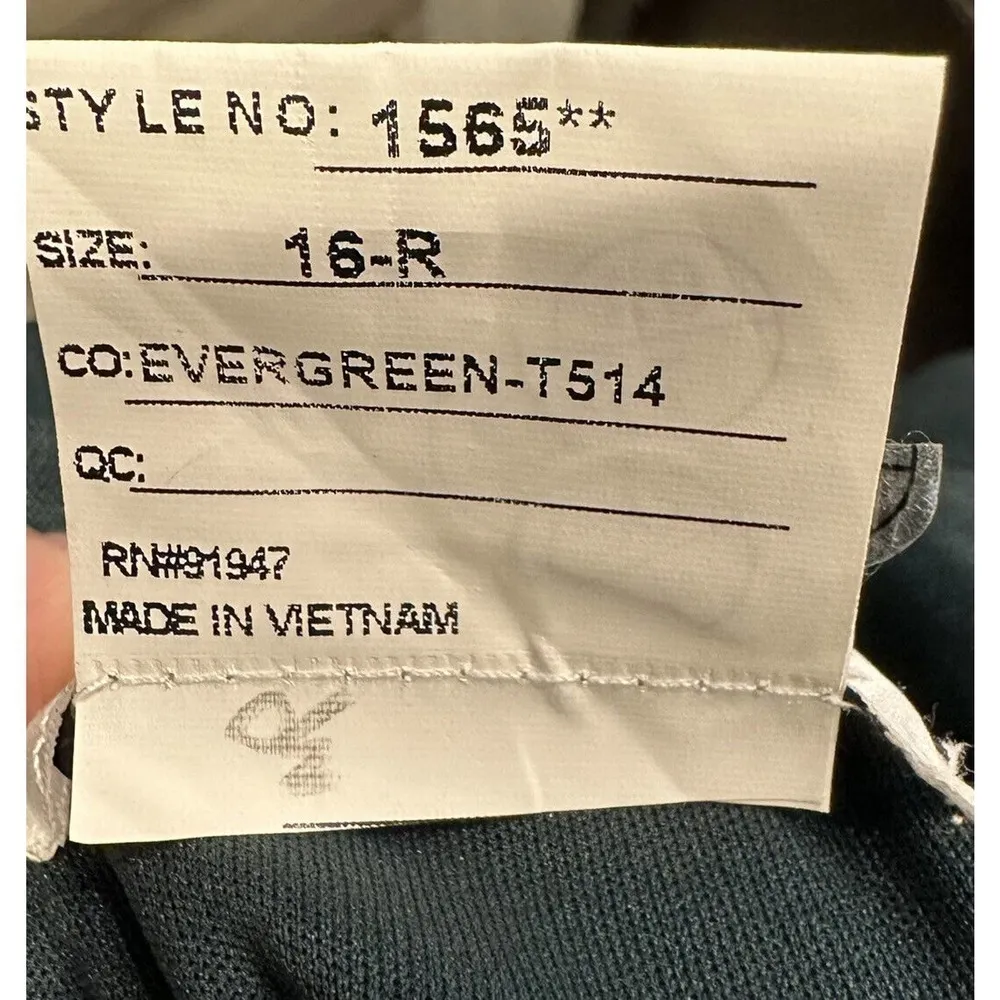 NWT After Six Split Blouson Sleeve Maxi Gown Women's Chiffon Evergreen Size 16-R - Image 7