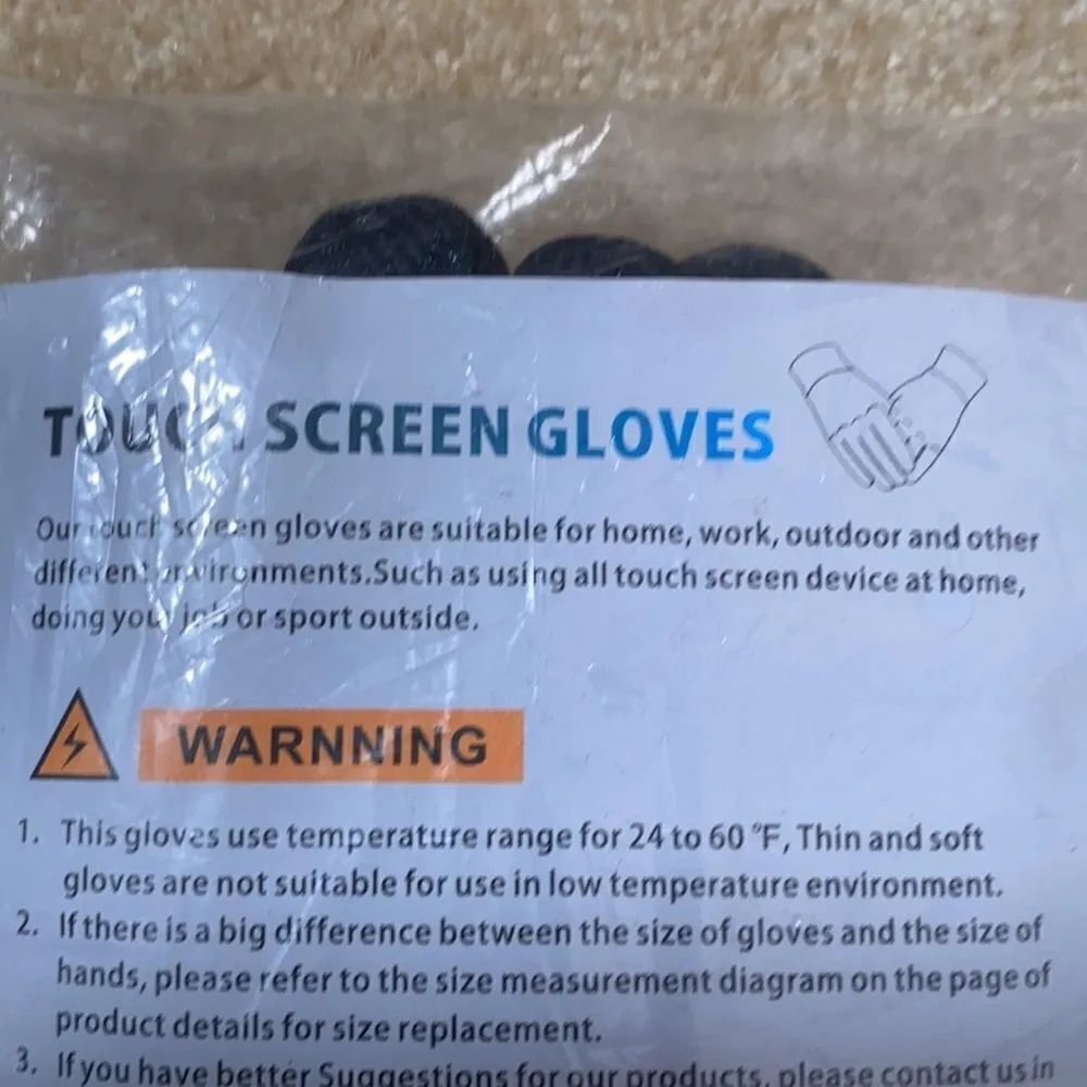 Touchscreen Gloves Gray Large Gray - Image 3