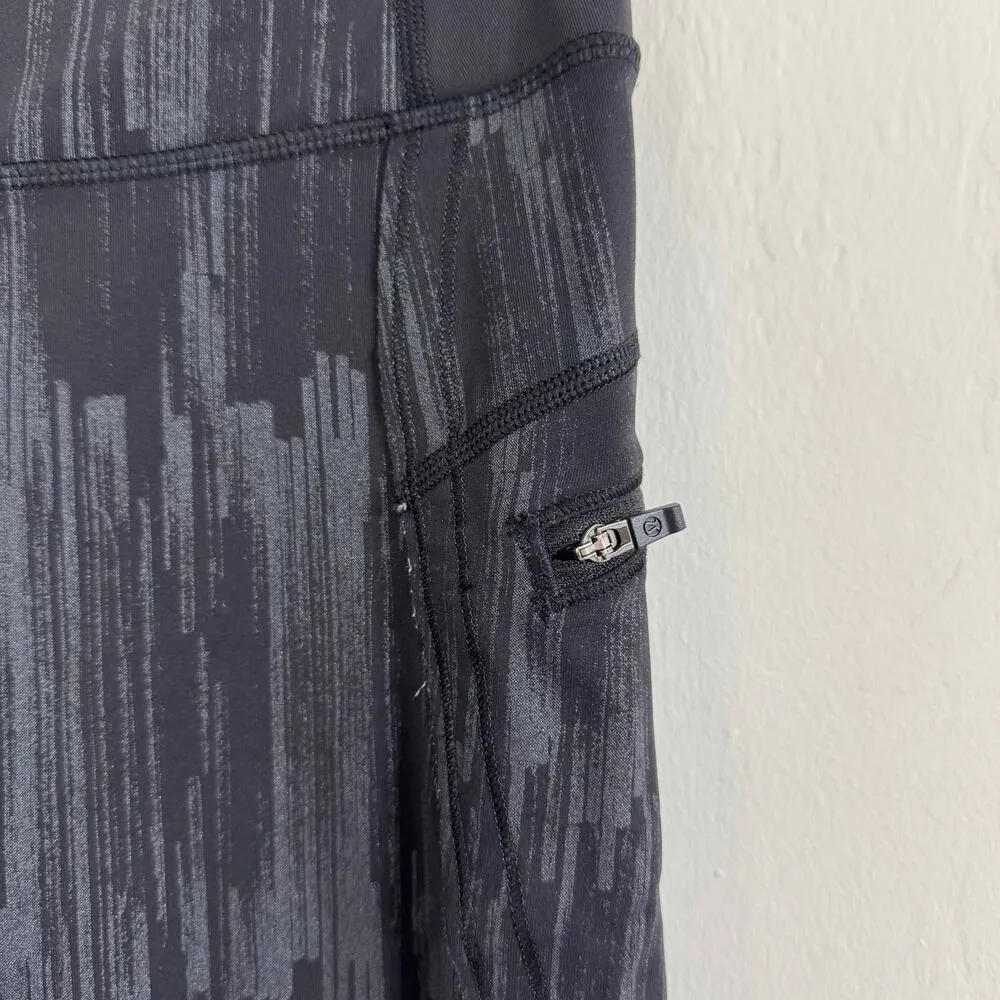 Lululemon Run: Top Speed Crop Scratch Match Black Multi Size 6 - Image 3