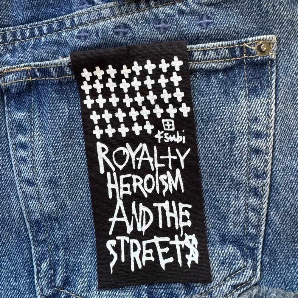 Ksubi Rise’N High Exposed Recall High Waist Raw Distressed Hem Jean Shorts 25 - Image 6