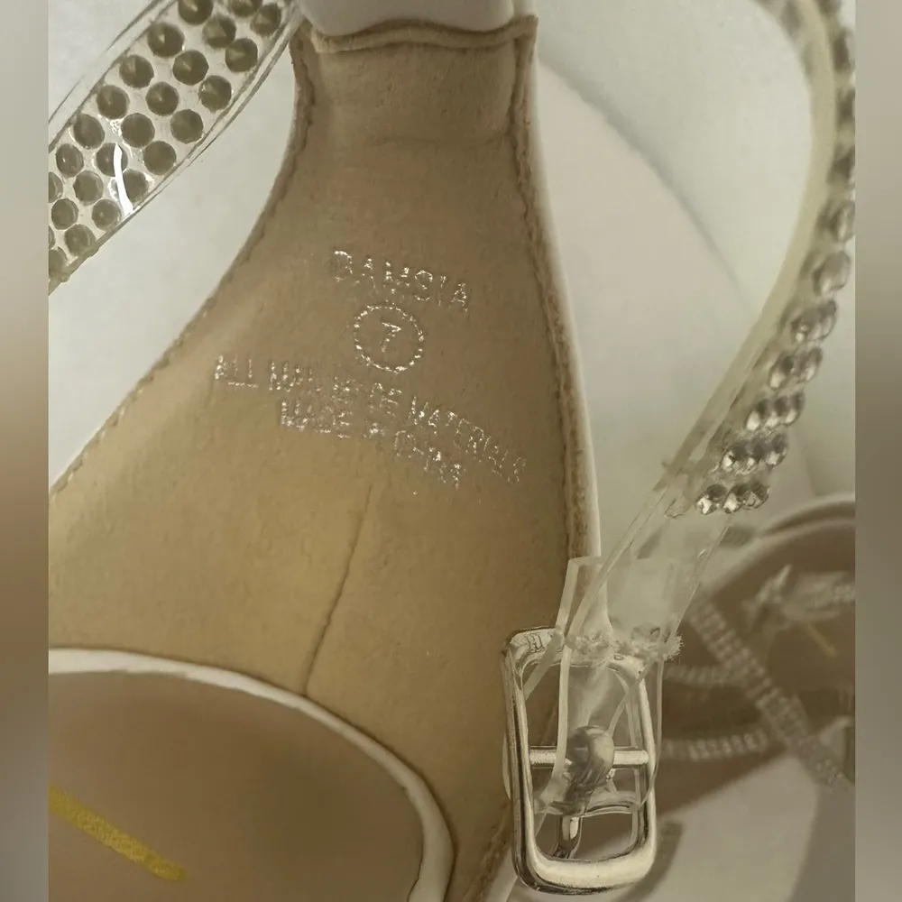 NWOB Lulu's Elegant White Rhinestone Heels - Image 7