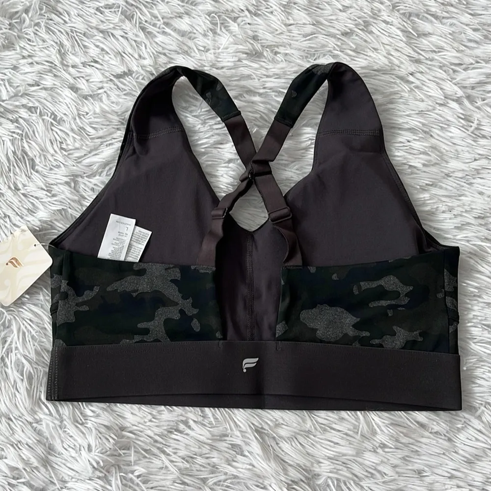 New FABLETICS Sports bra All Day Every Day in Charcoal Camp size Large - Image 9