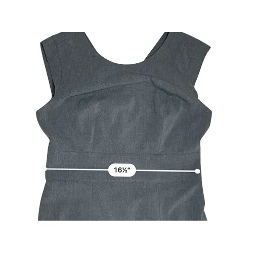 The‎ Limited Charcoal Grey Lined Washable Sleeveless Sheath Dress 12 Dark Girl - Image 5